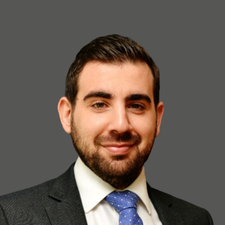 Man in suit, smiling face