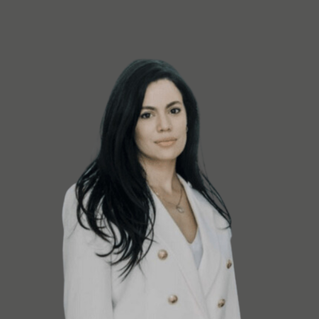 Woman in white blazer